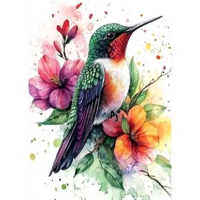 MAXBYE Hummingbird Diamond Paintings Kits for Adults, DIY Adult Crafts Kits, Full Drill 5D DIY Birds Diamond Paintings Art Kits for Home Decoration and Room Wall Decor, 12x16in