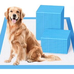 Dog Pee Pads Extra Large 28"x34", X-Large Puppy Training Pads with Adhesive Tabs, 6 Layers Thick, Super Absorbent, Leak-Proof, Quick-Dry, Potty Pads for Dogs and Puppies (30 Count)