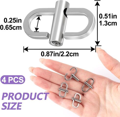 Adjustable Chain Strap Shortener, 360 Rotatable Necklace Shortener Clasp, Strap Adjuster for Purse Necklace Chain in Saudi Arabia