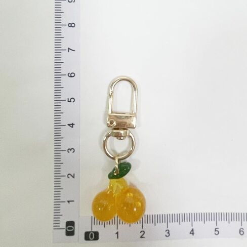 كيس الكرز سحر محفظة أكريليك سحر مفاتيح مجموعة 3pcs حزمة لطيف متعدد الألوان سلسلة مفاتيح الكرز واضحة للنساء in Kuwait