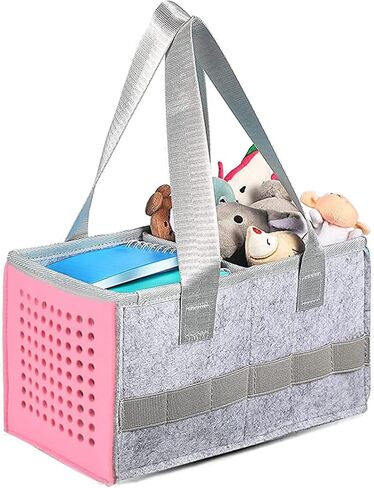 توني بوكس ​​حمل العلبة ، وشعرت بالحمل لمجموعة توني بوكس ​​بداية ، وحقيبة تونيز للألعاب ، وحالة تحمل طونيات ، تحتوي على 30-40 شخصية من الشخصيات ، حالة منظم مع مقبض (وردي) in Kuwait