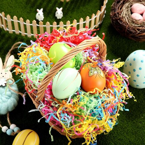 حشو العشب عيد الفصح تمزيق الأنسجة الورقية الورق المقطعة حشو العشب للاختطام وملء السلة DIY ، 280 جم ، 9.8 أوقية (14 لونا) in Kuwait