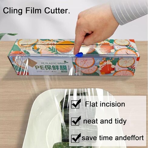 Plastic Wrap Cutter Slide Cutter -4 Sliding Cutters for self-Adhesive Cling Film，Fit 12" Roll Plastic Wrap Slide Cutter for Foil Wax Paper Parchment Paper in Saudi Arabia