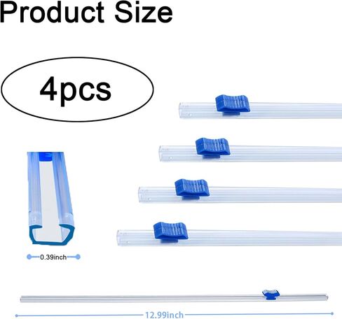 Plastic Wrap Cutter Slide Cutter -4 Sliding Cutters for self-Adhesive Cling Film，Fit 12" Roll Plastic Wrap Slide Cutter for Foil Wax Paper Parchment Paper in Saudi Arabia
