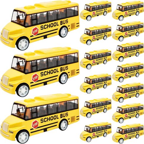 16 PCS School School Bus Procn School Bus Mini School Bus Toys for Toddlers Girls Boy in Kuwait
