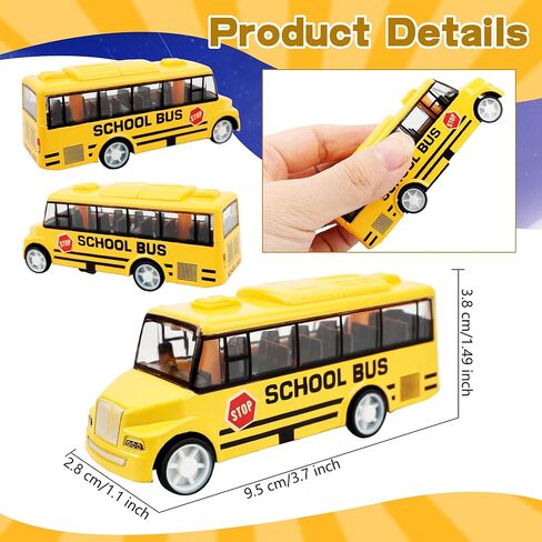 16 PCS School School Bus Procn School Bus Mini School Bus Toys for Toddlers Girls Boy in Kuwait