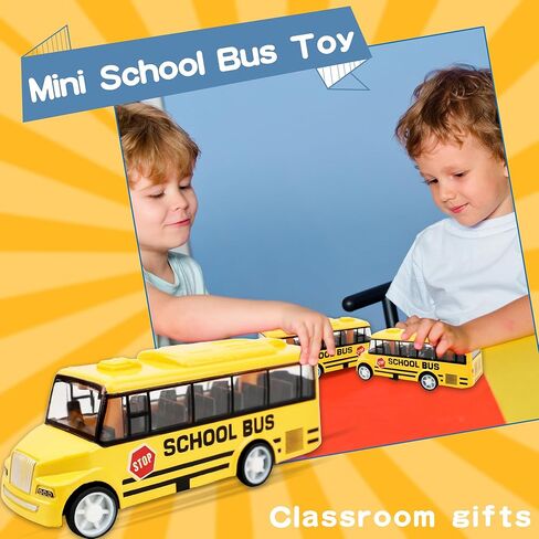 16 PCS School School Bus Procn School Bus Mini School Bus Toys for Toddlers Girls Boy in Kuwait
