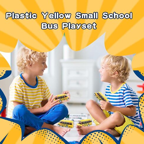 16 PCS School School Bus Procn School Bus Mini School Bus Toys for Toddlers Girls Boy in Kuwait