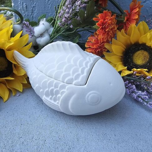 Koi Fish Box 6.5 "Ceramimc Bisque جاهز لطلاء الفخار in Saudi Arabia