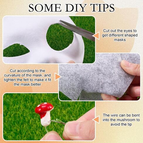 31 Pcs DIY Therian Mask Kit Blank Cat Mask Material Kit Accessories Set for Therian Gear Stuff in Saudi Arabia
