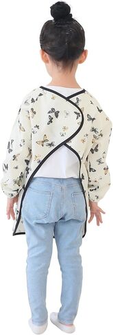 Waterproof Kids Art Smocks 53 Colors (Age 1-10, S-XXL Size), Butterfly Print (38-S) in Kuwait