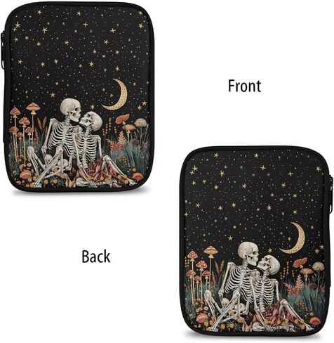 Hechitok Skeleton Starry Night Empty Crochet Hook Case Crochet Hook Organizer Case Stand Up Crochet Organizer Crochet Hook Holder for Knitting Crochet Supplies in Saudi Arabia