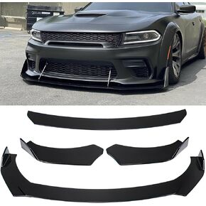 Front Bumper Lip Spoiler, Car Universal Adjustable Spoiler Splitter Diffuser Protector, Compatible with Honda Accord Civic Ford Chevy Honda BMW Toyota Hyundai Kona Volkswagen MK5 MK6 Mazda