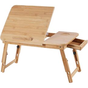 Bamboo Foldable Lap Desks for Laptop, Portable Bed Tray Table, Working,Snack Tray Breakfast Tray Bed Table Drawing Table