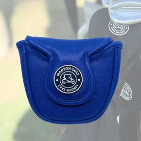 Classic Blade and Mallet Putter Headcovers with Madson Golf Cart Magnet for Secure Positioning and Quick Access, Protective PU Leather Head Covers, Magnetic Golf Accessories