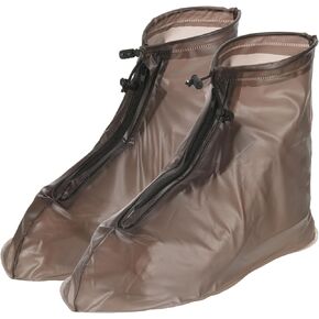 PATIKIL S Waterproof Shoe Cover, 1 Pair PVC Reusable Non-Slip Overshoes Rain Shoe Covers Galoshes Snow Boot Protector with Zipper for Men Women Rainy Outdoor, Blue