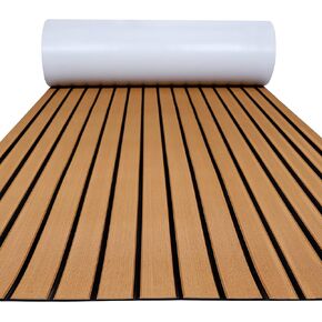 FOCEAN Boat Flooring EVA Foam Boat Decking Faux Teak Marine Flooring Boat Mat Boat Carpet Sheet for Motorboat RV Yacht Kayak Surfboard, 94.5"x 47.2"/35.4"/23.6"/15.7"