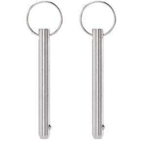 2 Pack Quick Release Pins, Fastener Diameter 5/16 inch(8mm) Usable Length: 2-1/4"(57mm), Bimini Top Pin, Full 316 Stainless Steel Marine Hardware for Ship Outfitting/Shipbuilding
