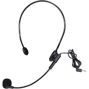 Headset Microphone, Flexible Wired Boom (Standard 3.5mm Connector Jack),for Voice Amplifier,Teachers, Speakers, Coaches, Presentations, Seniors and More