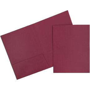 JAM PAPER Two Pocket Textured Linen Presentation Folders - Letter Size Business Folder - Black - 6/Pack