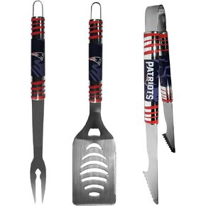 NFL Siskiyou Sports Fan Shop New England Patriots Tailgater BBQ Set 3 piece Team Color