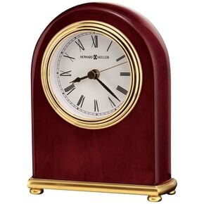 Howard Miller Cambridge Table Clock II 549-645 – Brass Features with Quartz, Alarm Movement