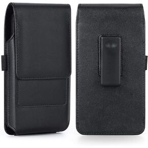 BECPLT for Galaxy Z Flip6 Z Flip5 Z Flip4 Z Flip3 Z Flip 5G Case 360 Rotating Leather Pouch Belt Case Holster for Motorola Razr 40 Ultra Motorola Razr 40 Motorola Razr 5G Razr 2022 Razr 2019 -Black