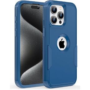 Magnetic for iPhone 15 Pro Max Case [Shockproof] [Dropproof] [Rugged & Durable] [2X Screen Protectors + Camera Lens Protector] Phone Cover for iPhone 15 promax 6.7", Black