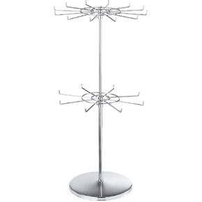 Polmart Heavy Duty Adjustable 2-Tier Countertop Spinner Display Stand, with Adjustable Height & Tiers