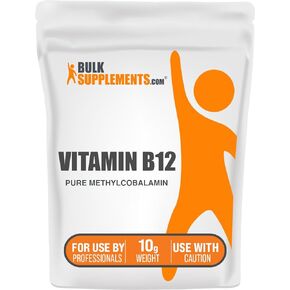 BULKSUPPLEMENTS.COM Pure Methylcobalamin (Vitamin B12) Powder - Methyl B12 - Energy Vitamins - Vitamin B12 Supplements - Vegan Vitamin B12 (10 Grams - 0.35 oz)