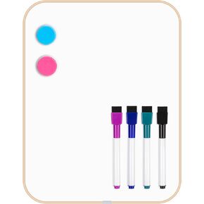 Small Dry Erase White Board, 8.5 x 11 Inches Mini Whiteboard, Magnetic Board for Wall, Fridge, Locker, Kids, Students,Pink