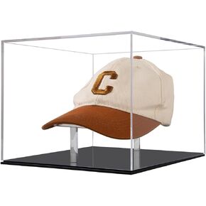 واضح الاكريليك قبعة عرض حالة البيسبول كرة القدم قبعة عرض موقف حامل صندوق مربع الأشعة فوق البنفسجية حماية خزانة حماية غطاء التخزين in Kuwait