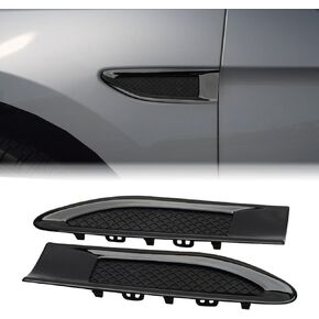 JERBOR 2PCS Car Side Vents for 2013-2019 Ford Taurus, Decorative Stickers,ABS Spoiler,Air Flow Intake Hole Grille Auto Exterior Accessories (Black)