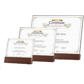 A4 Picture Frame Sign Holder Certificate Document Frame for Tabletop Display Acrylic Wooden Document Frame for Tabletop (horizontal-A4)