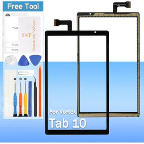 Touch Screen Replacement for Vortex Tab 10/ T10M/ T10M Pro Max Front Glass Touch Digitizer with Tools(Not Include LCD)