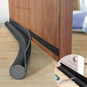 Under Door Draft Stopper 36 Inch Weather Stripping Door Seal - Seal Gap, Reduce Noise, Cold Air, Dust, Smoke, Wind/Breeze - Easy Installation - Good for Sensitive Skin
