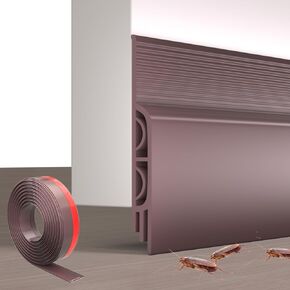 39" Door Draft Stopper for Bottom of Door,Door Sweep for Exterior & Interior Doors,Weather Stripping Door Gap Filler Seal Strip for Door Insulation,Under Door Draft Blocker Noise Cold Air,Black