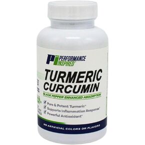 Performance Inspired Nutrition - Turmeric Curcumin All-Natural Capsules – Joint Support - 60 Count