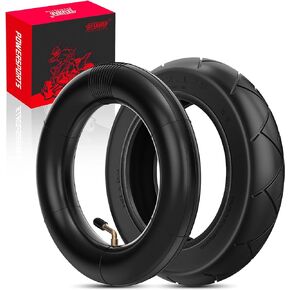 RUTU 10x2.125 Heavy Duty Tire and Inner Tube Compatible with Smart Electric Balance Scooter Bike, Bicycle, Tricycle, Stroller Replacement Wheels for 10-inch Tires with 6-inch Rims