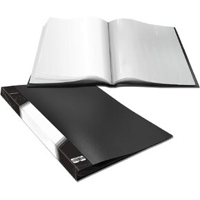 Presentation Book 40 Clear Pockets Sleeves Protectors Art Portfolio Clear Book for Artwork, Report Sheet, Letter （8.5x11.5inch)