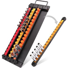 HOUSDY منظم المقبس عالي التحمل قابل للإزالة | 1/4 بوصة، 3/8 بوصة، 1/2 بوصة | حاملات مقابس عالية الجودة in Kuwait