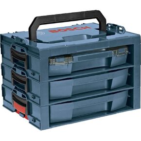 BOSCH BOSCH L-RACK Complete Kit with (1) i-boxx53, (2) LST72-OD, (3) L-RACK-S, and (1) L-RACK-T , Blue