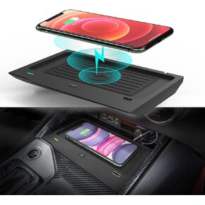 CarQiWireless Wireless Charger for Nissan Altima 2019-2024 2023 2022 2021 L34 Accessories Phone Wireless Charging Pad Mat fit for S/SR/SV/SR VC-Turbo/SL/Platinum/latinum VC-Turbo/Edition One