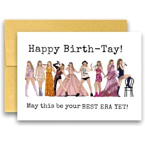 Funny Birthday Card Styles- Singer Era Birthtay Foldable Style - Great Sweet Birthday Gifts for Women Girls Her Him Men for Fans - Includes 5x7 Birthday Card with Envelope