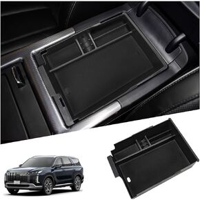 Carwiner Lower Center Console Organizer Tray Compatible with 2019-2023 2024 Hyundai Palisade Accessories with Cup Holder Insert Secondary Box Storage Accessories