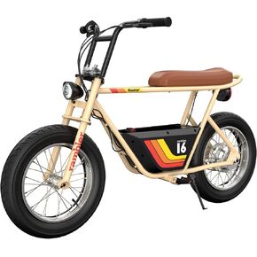 Razor Rambler 16 – 36V Electric Minibike with Retro Style, Up to 15.5 MPH, Up to 11.5 Miles Range, Wide, Rugged 16" Air-Filled Tires, Powerful 350 Watt Hub-Driven Motor
