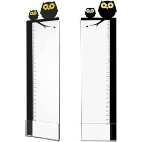 MOSISO Acrylic Monitor Memo Board, Message Memo Holders Notes Boards Computer Screen Sticky Notes Reminder Memo Pads for Office & Home Desktop Organizer 2 Side Panels (Left & Right), Owl