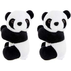 Plush Panda Clips, Mini Stuffed Panda Finger Panda Sculptures Curtain Holder Stand Panda Bookmark Curtain Clip Chinese Animal Souvenir Cute Panda Home Decoration in Saudi Arabia