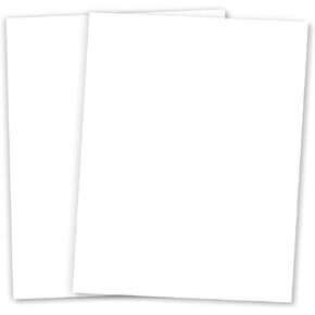 White Heavyweight - Extra Thick Card Stock Paper | Great For School And Holiday Craft Projects, Business cards, Stationary printing | 8.5 x 11 Inches | 100lb Cover (270gsm) | Bulk Pack of 100 Sheets