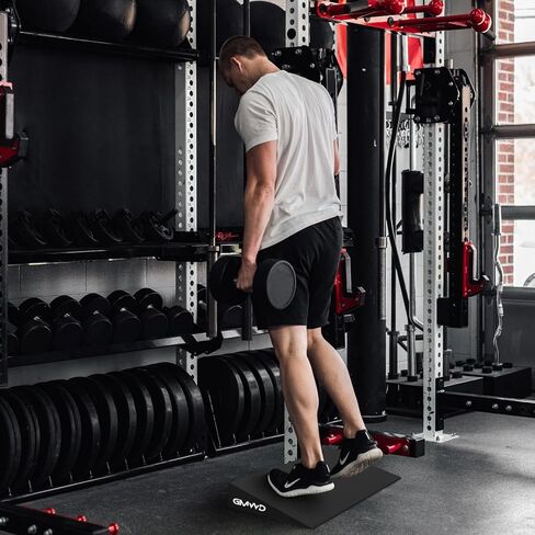 إسفين القرفصاء من GMWD، رفع الكعب المائل للقوة والركبتين فوق أصابع القدم، لوح مائل لتمدد ربلة الساق، كعب عريض متين مرتفع لرفع الأثقال والحركة in Kuwait